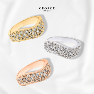 Eternity Ring: Sparkling Cubic Zirconia in Silver and Gold