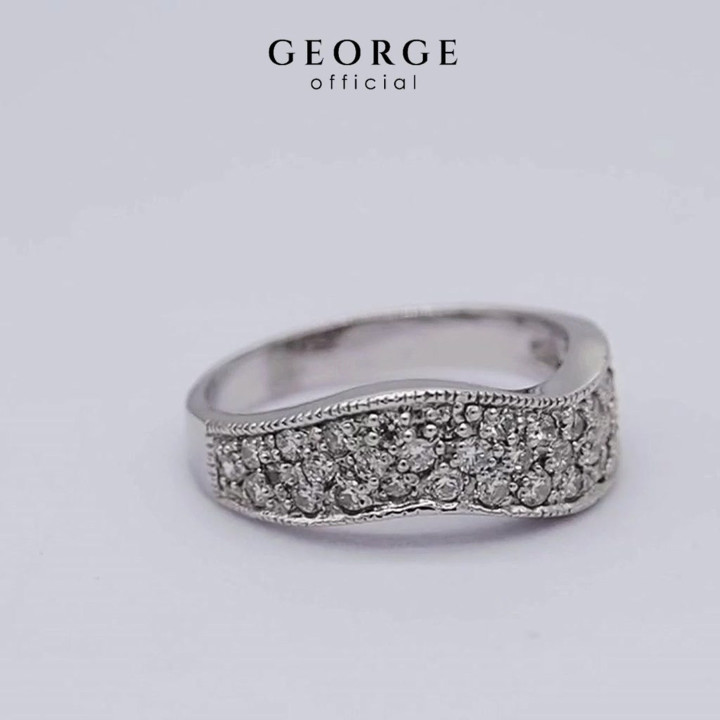 Eternity Ring: Sparkling Cubic Zirconia in Silver and Gold