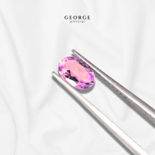 Pink Sapphire Oval: Genuine Gemstone by George Jewelry