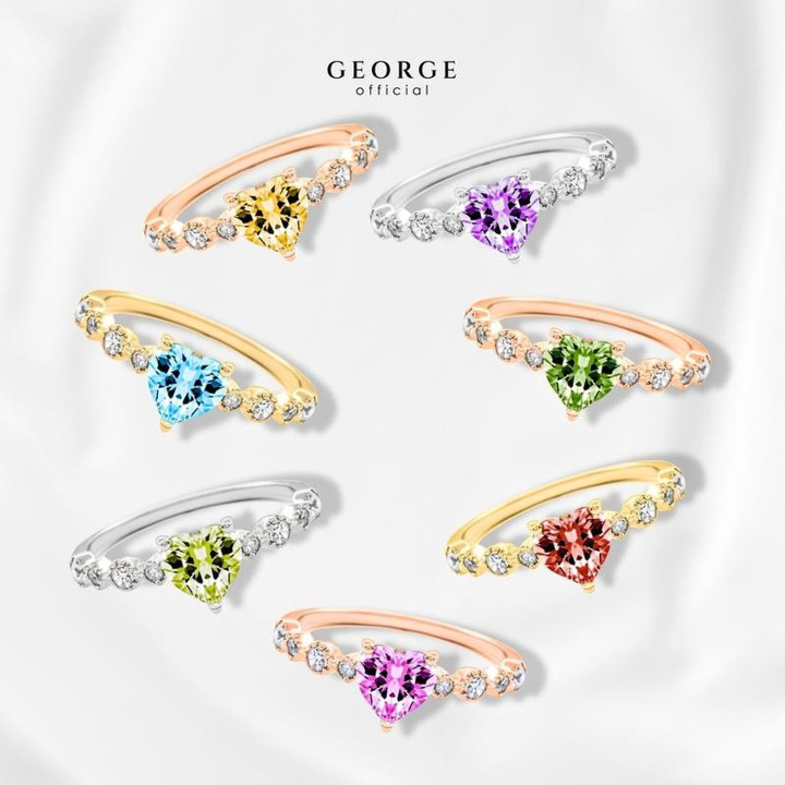 Birthstone Rings Collection | GR007G by GEORGE Jewelry