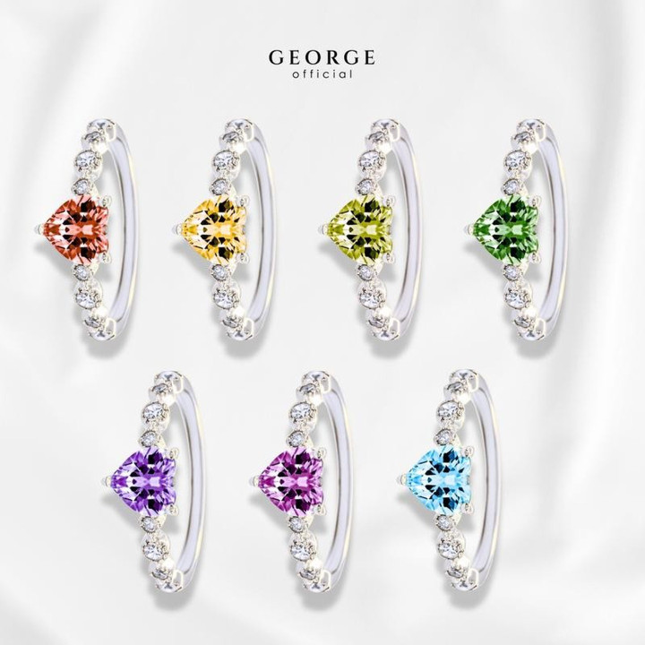 Birthstone Rings Collection | GR007G by GEORGE Jewelry