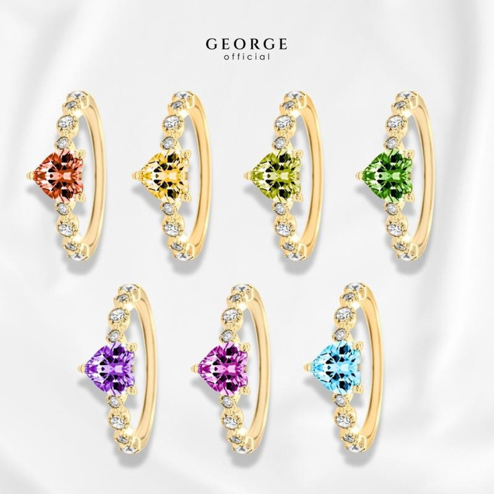 Birthstone Rings Collection | GR007G by GEORGE Jewelry