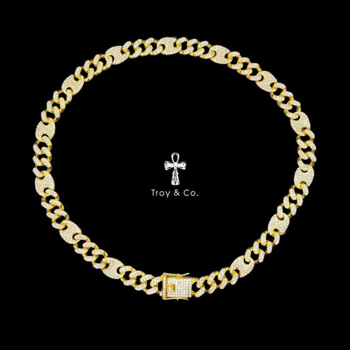 TDN004 Cuban Chain Necklace | Iced Out CZ Diamonds for Men