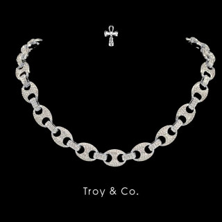 Icy Moissanite Looped Circle Chain | Troy and Co. Cuban Necklace