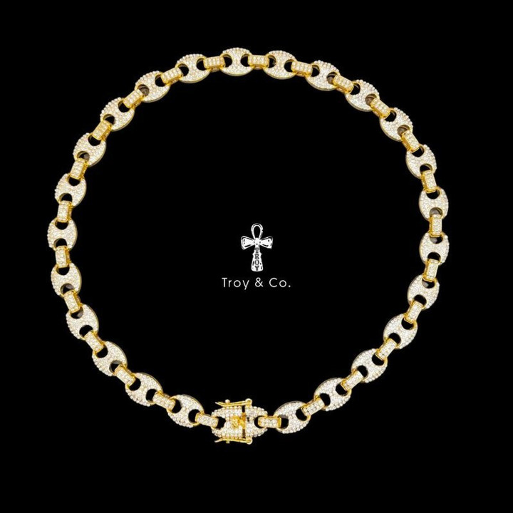 Icy Moissanite Looped Circle Chain | Troy and Co. Cuban Necklace