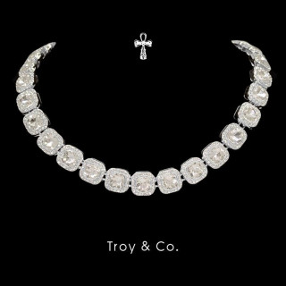 Iced Out Moissanite Tennis Chain Necklace | Troy and Co.