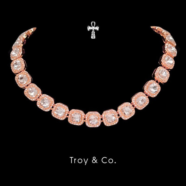 Iced Out Moissanite Tennis Chain Necklace | Troy and Co.