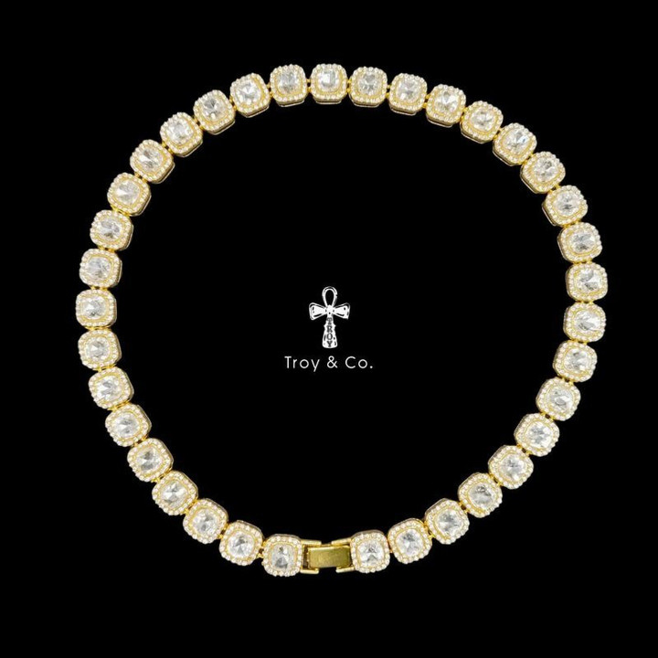 Iced Out Moissanite Tennis Chain Necklace | Troy and Co.