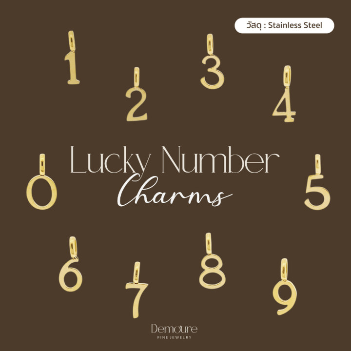 Demoure Collection: Energizing Number Charm Jewelry