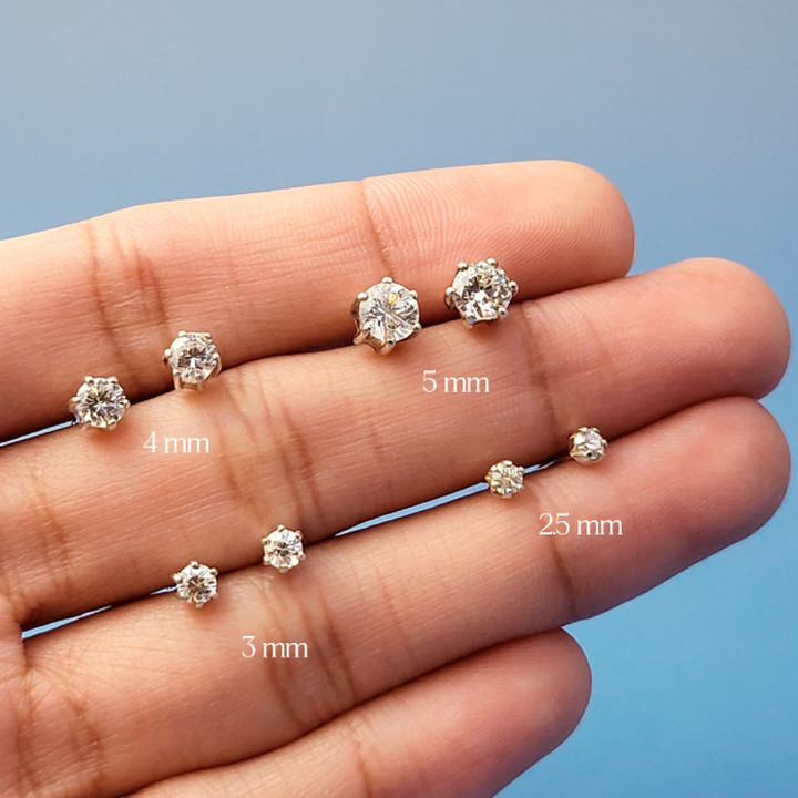 Classic CZ Stud Earrings | Treasure and Treasures