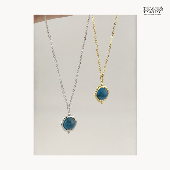 Sterling Silver Apatite Necklace: Stone of Victory