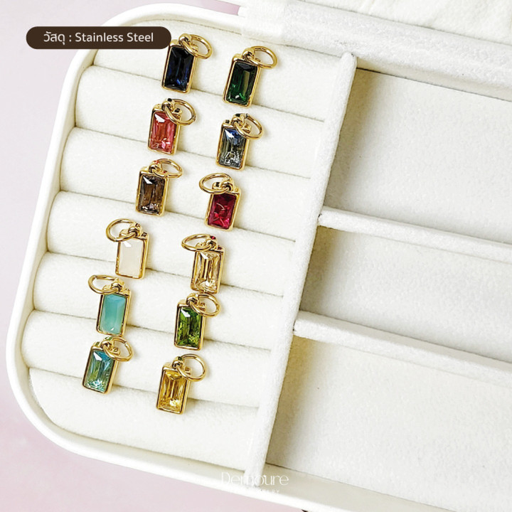 Colección Demoure: Collares con dije de piedra natal personalizados