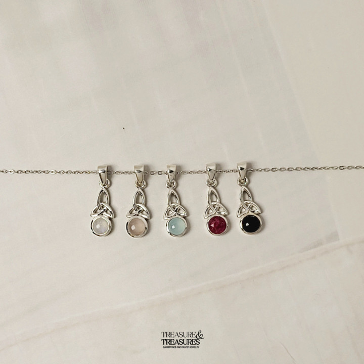 Sterling Silver Trinity Knot Necklace - Balance and Energy