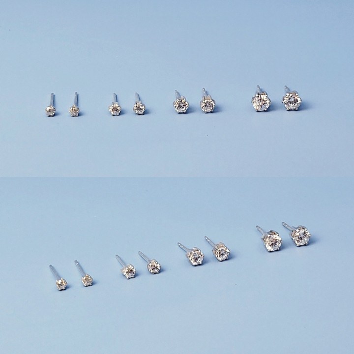 Classic CZ Stud Earrings - Timeless Elegance by Treasure and Treasures