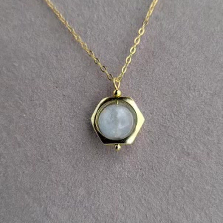 Collar de aguamarina en plata de ley | Símbolo del amor eterno