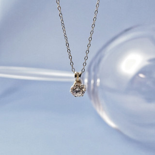 Sterling Silver CZ Pendant Necklace - Treasure Trio