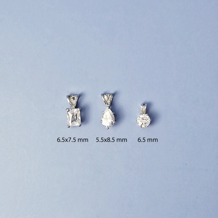 Sterling Silver CZ Pendant Necklace - Treasure Trio