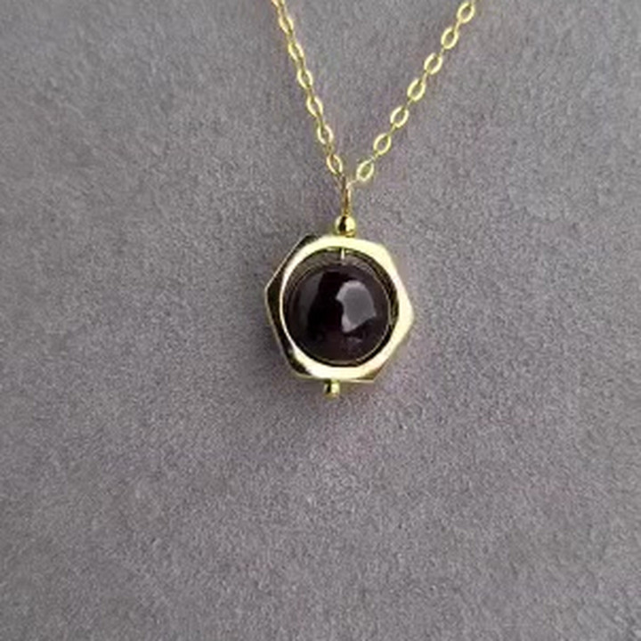 Collar de plata de ley con granate | Determinación y energía positiva
