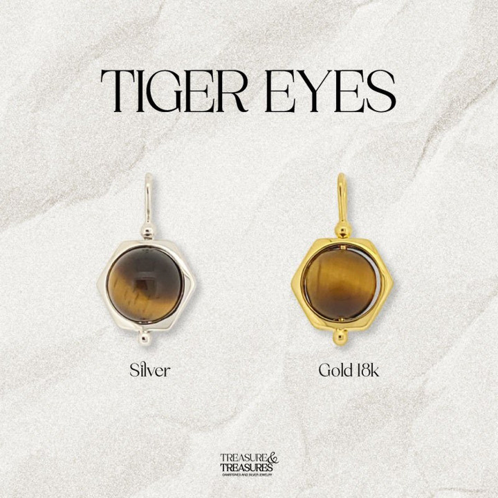 Collier œil de tigre en argent sterling : richesse et bonne fortune