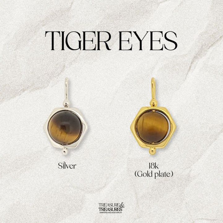 Collier œil de tigre en argent sterling : richesse et bonne fortune