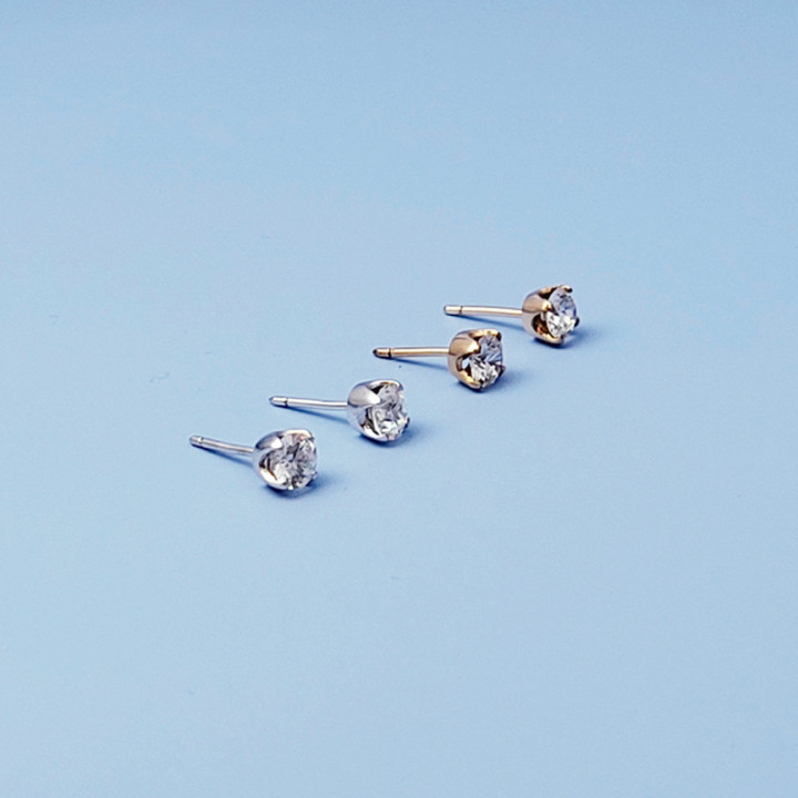 Sterling Silver Stud Earrings - Simple and Everyday Chic