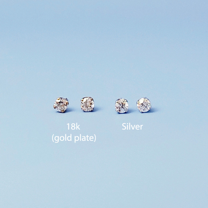 Sterling Silver Stud Earrings - Simple and Everyday Chic