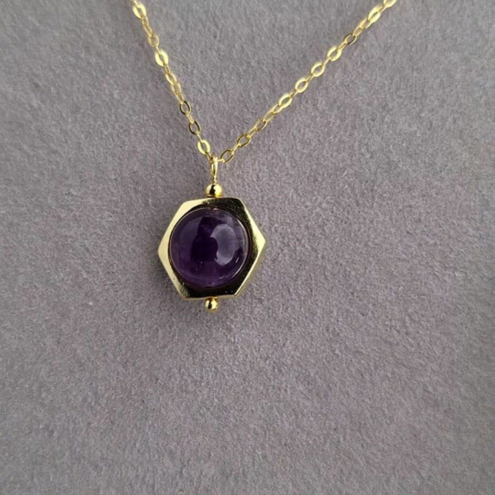 Collar de amatista en plata de ley | Joyería espiritual