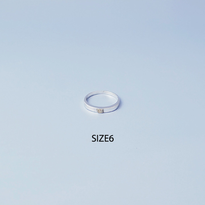 Modern Silver CZ Ring | Minimalist Design