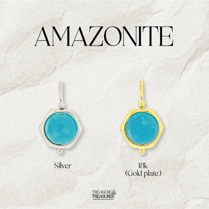 Sterling Silver Amazonite Necklace | Symbol of Hope and Success
