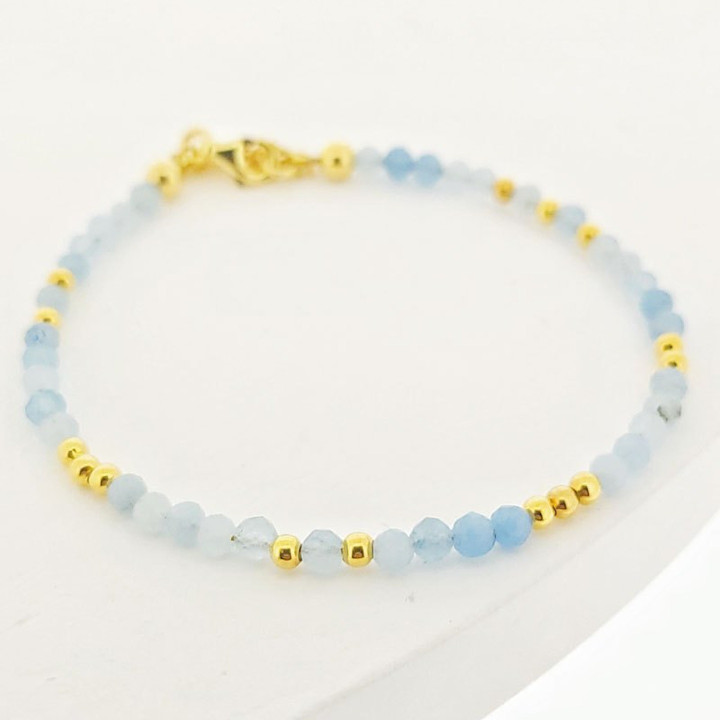 Pulsera y collar de plata de ley con piedras preciosas