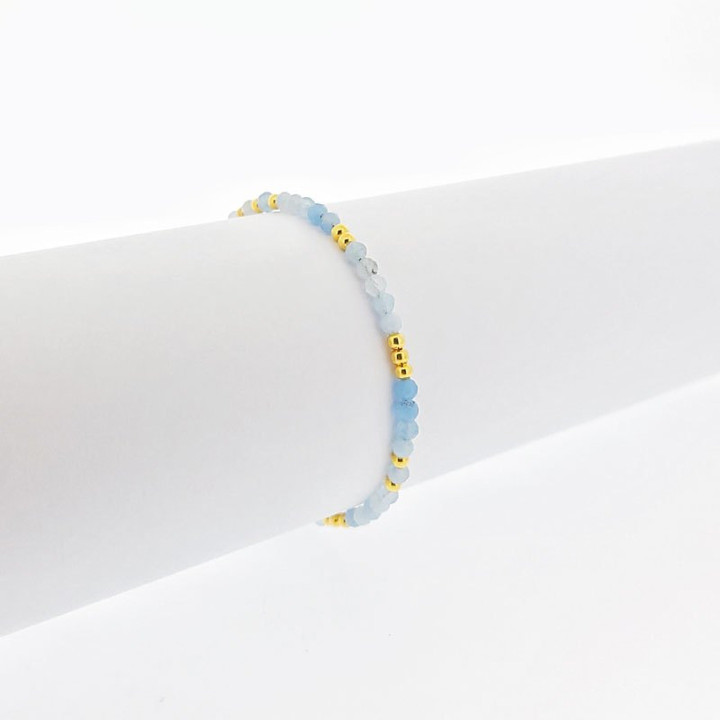 Pulsera y collar de plata de ley con piedras preciosas
