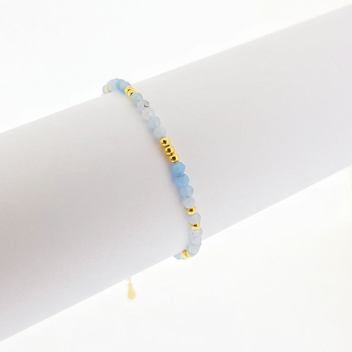 Pulsera y collar de plata de ley con piedras preciosas