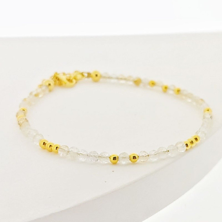 Pulsera de citrino de plata de ley: Potencia el poder y el éxito.