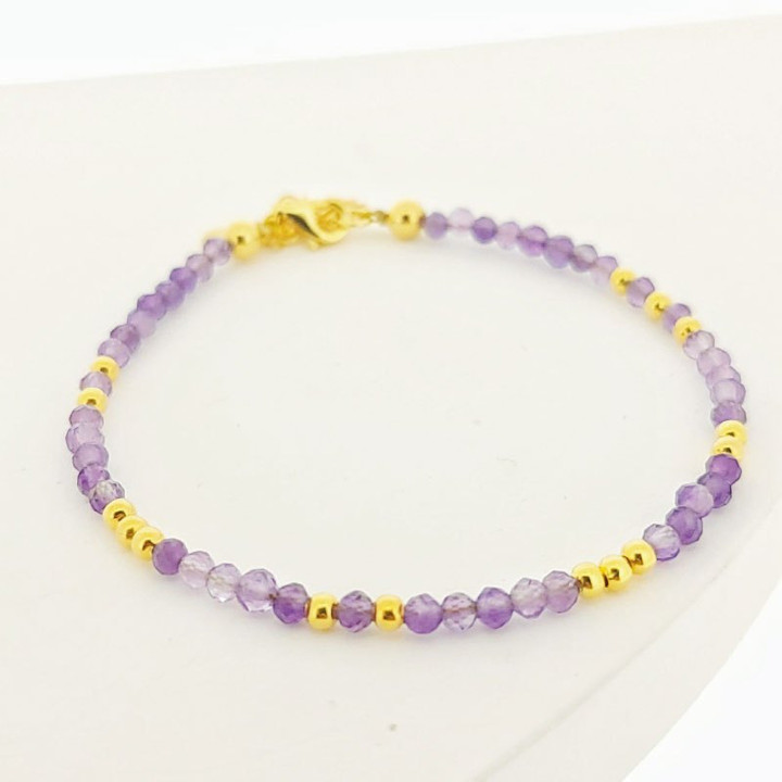 Pulsera de plata de ley con amatista | Regalo espiritual
