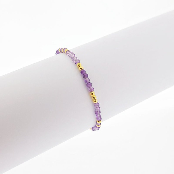 Pulsera de plata de ley con amatista | Regalo espiritual