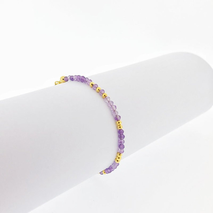 Pulsera de plata de ley con amatista | Regalo espiritual
