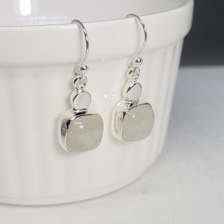 Sterling Silver Gemstone Dangle Earrings