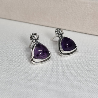 Lucky Stone Sterling Silver Stud Earrings