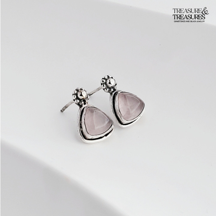 Lucky Stone Sterling Silver Stud Earrings