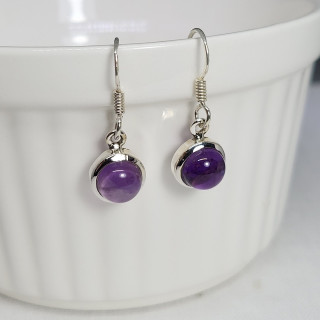 Dainty Sterling Silver Dangle Earrings with Auspicious Stones