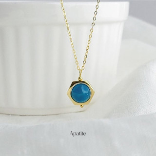 Sterling Silver Lucky Stone Pendant Necklace