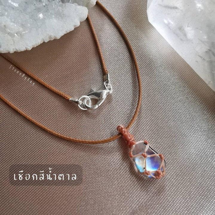 Gemstone Braided Rope Necklace | Boho Style Jewelry