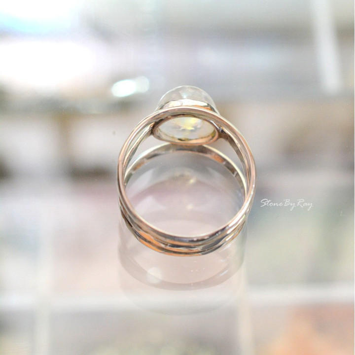 Radiant Moonstone Sterling Silver Ring | RG-079