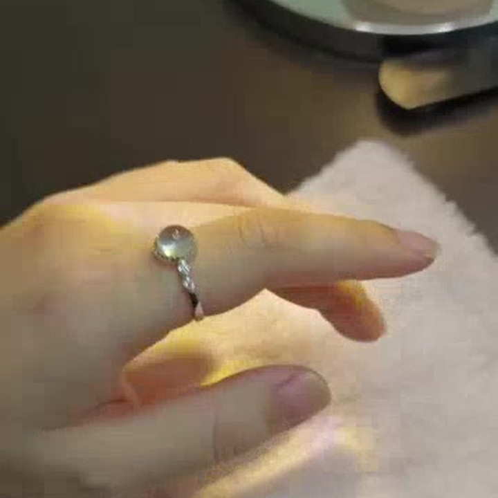 Rose Quartz and Aquamarine Silver Ring - Unique Gemstone Jewelry